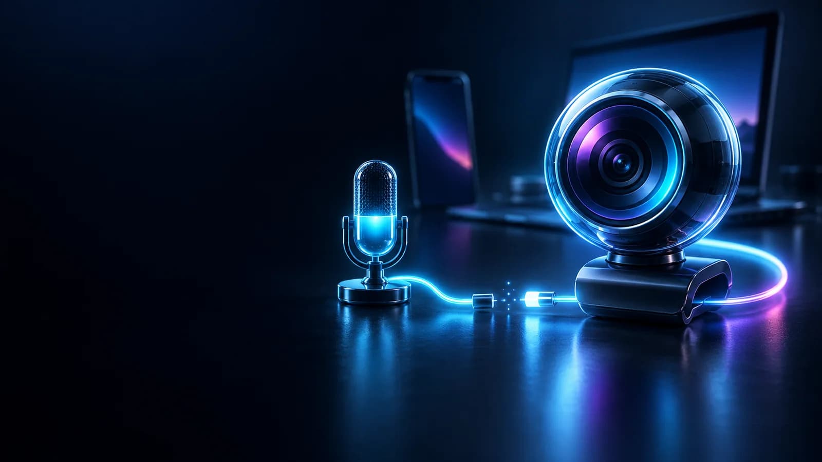 Telefon i prijenosno računalo s prikazom kamere pokraj jasnog popisa koraka za otklanjanje poteškoća.